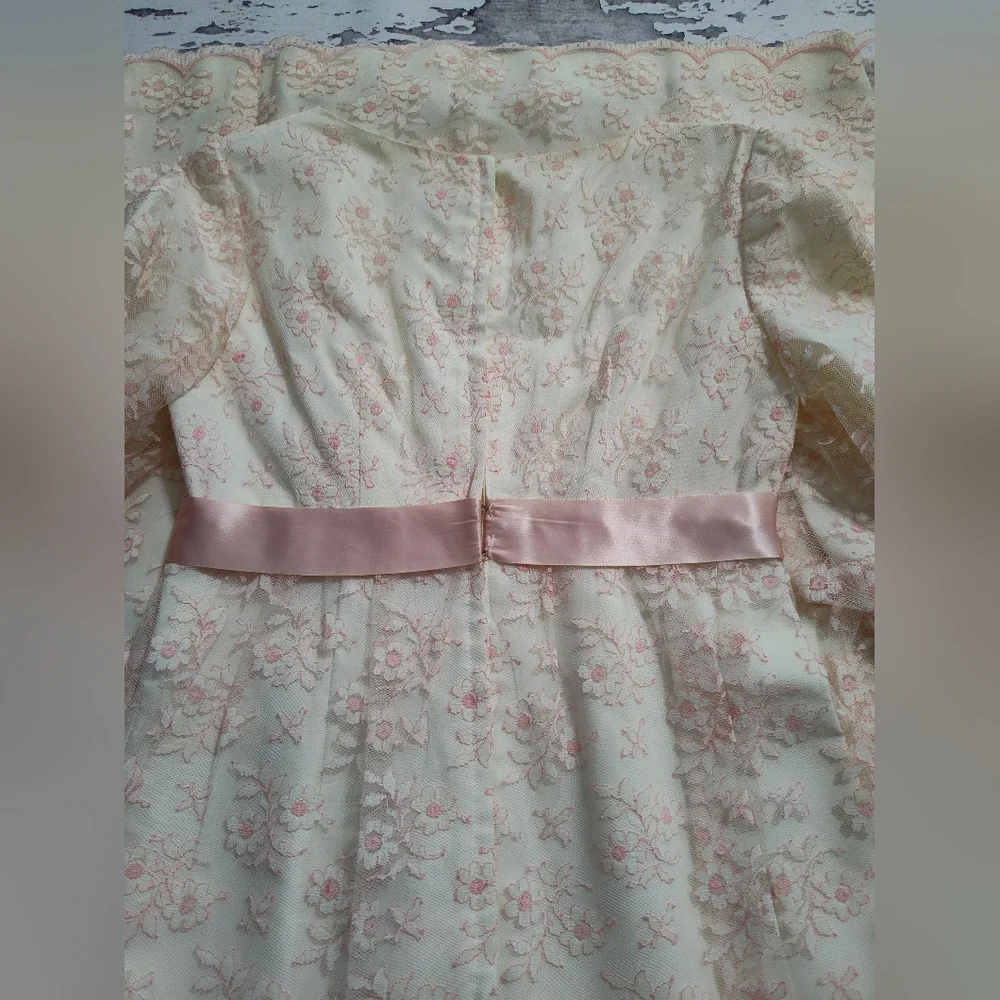 vintage 60s/70s lace dress boho x small - Picture 8 of 8
